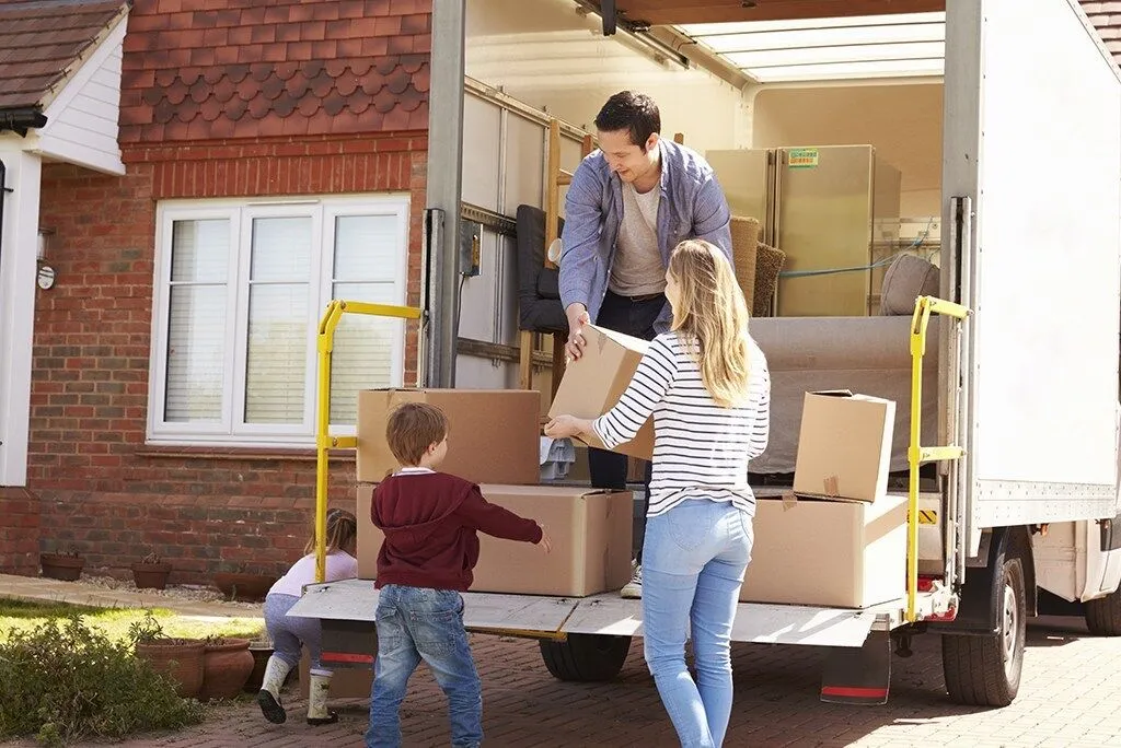 Family Loading Truck