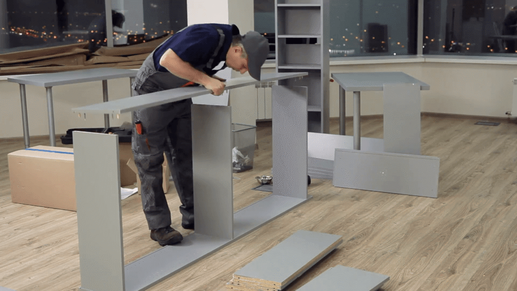 The Assembly Of Office Furniture In The New Office 4azcpphtig F0004 1024x576